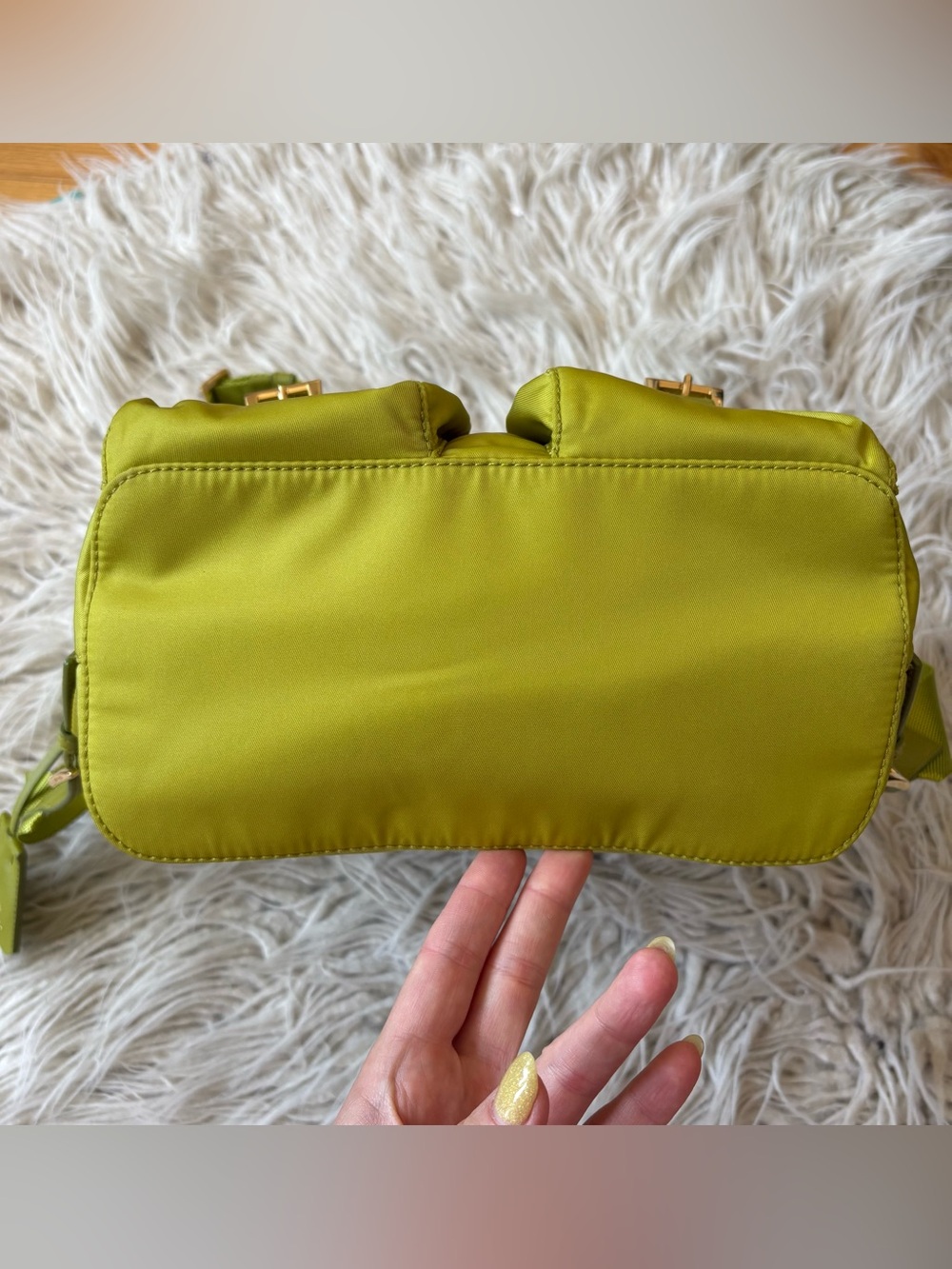 Prada Re-Edition 1978 Small Re-Nylon Tessuto Fern Green Backpack EUC - Picture 7 of 16